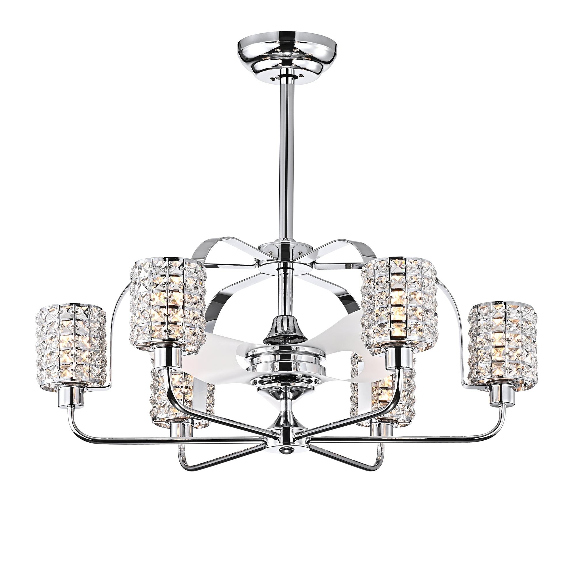 Warehouse of Tiffany Joane 35-inch 3-Blade 6-Light Silver Ceiling Fan
