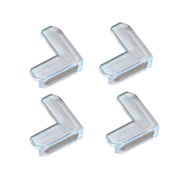 Leodye 4PCS Transparent Table Edge Protector Stickers, Anti-collision Corner Guard Pad, Safety Bumper for Desk Table Edge Protection -1.6*1.6IN