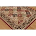 thumbnail image 2 of Tayse Sensation Area Rug 4770 Red Panel Flower 5' 3" x 7' 3" Oval, 2 of 3