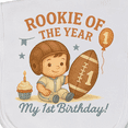 thumbnail image 3 of Inktastic Rookie of the Year First Birthday Football Theme Baby Burp Cloth, 3 of 3