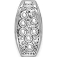 thumbnail image 3 of Sterling Silver Rhodium-Plated Cz Slide (19.88 X 9.82) Made In China qp5340, 3 of 5