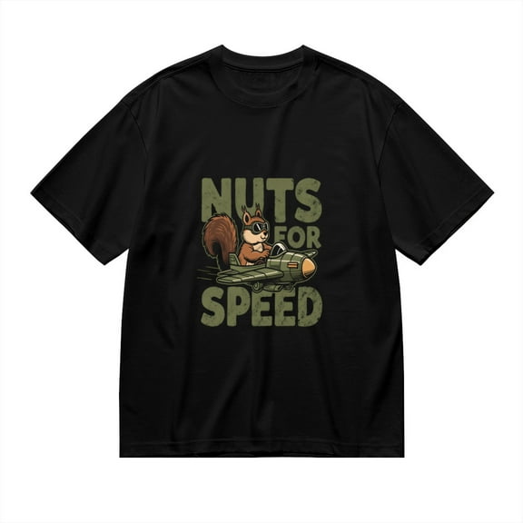 Nuts For Speed, Squirrel Print, T Shirt for Men, Vintage Graphic Tees Men, 23806749,S
