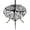 Black, White, Gray, variant on Round Outdoor Tablecloth with Umbrella Hole and Zipper, Palm Tree Monstera Tablecloth with Elastic Waterproof, Black White Leaf Boho Botanical Tropical Patio Table Covers for 31" - 35" Pool Tables