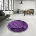 thumbnail image 4 of Ahgly Company Machine Washable Indoor Rectangle Transitional Purple Iris Purple Area Rugs, 4' x 6', 4 of 7