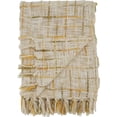 thumbnail image 2 of SARO TH457.WT5060 50 x 60 in. Sevan Collection Cross Hatch Weave Throw  Wheat, 2 of 4