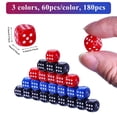 thumbnail image 2 of 180Pcs 3 Colors Acrylic Beads Dice Mixed Color 9.5x9.5x9.5mm Hole: 2.5mm 60pcs/color, 2 of 7