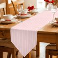 thumbnail image 2 of Pink Striped Table Runner Linen Burlap Table Runner 90 Inches Long Modern Minimalist Boho Stripes Dresser Scarves for Kitchen Island Coffee Dining Room Party Wedding Banquet Holiday Decor 13"x90", 2 of 8