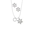 thumbnail image 2 of Delight Jewelry Silvertone Stronger Braver Smarter Infinity Ring Silver tone Snowflake Charm Necklace and Stud Earrings, 2 of 4