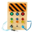 thumbnail image 1 of Tablero de actividades de madera con luz LED, juguetes educativos de viaje, juguete sensorial con interruptor. A, 1 of 9