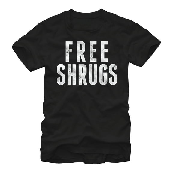 Men's Lost Gods Free Shrugs  Graphic Tee Black Large
