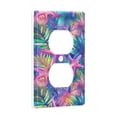 thumbnail image 2 of Yayeee Duplex Wall Plate 1-Gang 4.5"x2.7" Home Receptacle Light Switch Decorative Outlet Cover, Colorful Starfish, 2 of 7