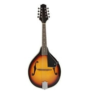 KKmoom 8-String Basswood Sunburst Mandolin Musical Instrument with Rosewood Adjustable Bridge