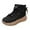 Black, variant on Women's Boots - Lined Thick High Top Versatile Warm Winter Footwear