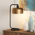 thumbnail image 4 of Evelyn&Zoe Mid-Century Modern Metal Table Lamp with Brass Shade, 4 of 7