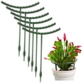 thumbnail image 1 of 6 estacas de soporte para plantas, (5,7 x 5,9 pulgadas), anillo de soporte semicircular de metal para plantas, jaula botánica de plástico, soporte para flores, enrejado trepador para plantas pequeñas,, 1 of 5