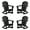 Black, variant on Costaelm Paradise Outdoor Patio Adirondack Rocking Chairs (Set of 4), Gray