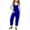 Blue, variant on FAIWAD Girls Casual Jumpsuits Spaghetti Strap Sleeveless Loose Romper Croppped Pants with Pockets Kids Clothes
