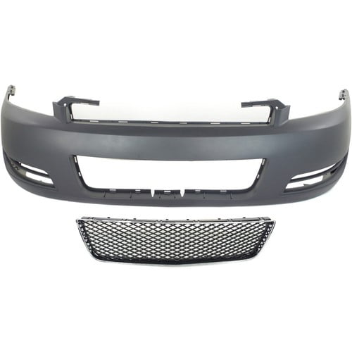 Bumper Cover and Grille Kit For 2006-2013 Chevrolet Impala Front Sedan Primed