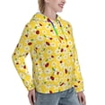 thumbnail image 6 of Fotbe Chamomile And Ladybug Pattern Womens Long Sleeve Hoodie, Pullover Hooded Sweatshirt, Kangaroo Pocket Hoodie with Eye-catching Drawstrings-Large, 6 of 7