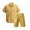 Yellow, variant on NAFUU Mens Summer Track Suits Fashion Casual Short Sleeve T Shirt And Shorts Set Leisure Versatile Comfortable Fit Sportswear Casual Daily Outfits