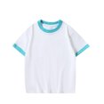 thumbnail image 5 of Girls Ringer T Shirt Kids Short Sleeve Crew Neck Contrast Trim Tee Retro School Summer Classic Casual Top, 5 of 5