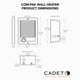 thumbnail image 5 of Calentador eléctrico de pared Cadet Com-Pak CSC202TW 2000/1500W, 5 of 6