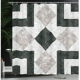 thumbnail image 4 of Ambesonne Marble Print Shower Curtain, Marble Effect, 69"Wx84"L, Black Beige, 4 of 5