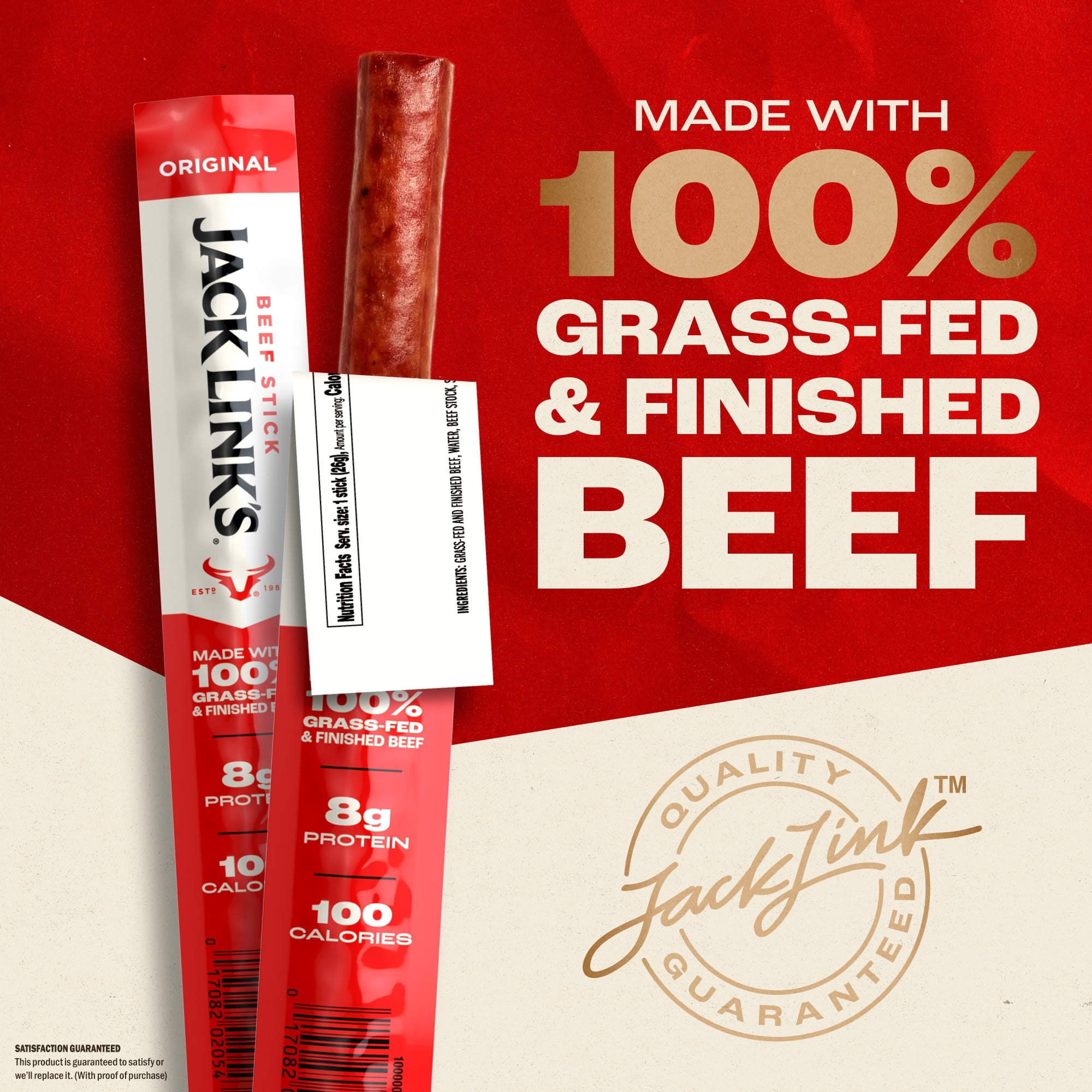 Jack Link’s Grass-Fed & Finished Original Beef Stick, .92 Ounce Stick