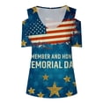 thumbnail image 4 of IROINNID 4th of July T-Shirt For Women Fashion Summer Casual Strapless Blouse Top V-Neck Women Tops 4th Of July, 4 of 5