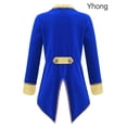 thumbnail image 2 of YUUMIN Boys Medieval Prince Formal Tuxedo Tailcoat Velvet Long Sleeve Jacket Coat Royal Blue 12, 2 of 5