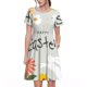 thumbnail image 1 of Balery Happy Easter Vestidos sueltos de manga corta para mujer, vestidos de verano 2025, vestidos casuales de corte A con vuelo., 1 of 6