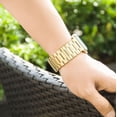 thumbnail image 4 of ZSOU Metal Link Watch Band for Apple Watch 38/40/41/42mm(Series 10) - Gold, 4 of 4
