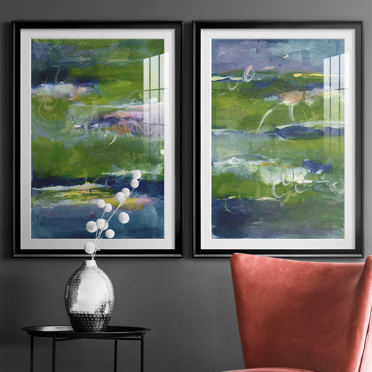 Wexford Home Bales of Color I Premium Framed Print, 26.5" x 36.5" - Ready to Hang, Black (Set of 2)