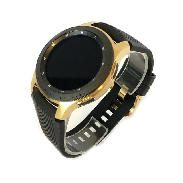 24K Gold Plated 46MM 2018 Samsung Galaxy Watch Black Band