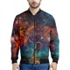thumbnail image 2 of Chaqueta con cremallera y estampado de universo colorido para hombre, abrigo con estampado 3D de galaxia y espacio, chaquetas casuales holgadas, ropa de calle, mangas largas, 2 of 4