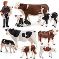 thumbnail image 3 of Amyove Simulation Vache à Lait Figurines Réalistes Animaux de Ferme Mignons Modèles Ornements pour la Collection Enfants, 3 of 8