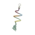 thumbnail image 4 of Bird Rope Parrot Swing Rope colgando loro de pie de pie para masticar Juguete para pinzones pequeños a regulares pájaros de aves de tamaño regular Colgante de metal de 80 cm, 4 of 8