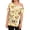 Yellow, variant on OIOLOYJM Women's Post Shoulder Surgery Shirts Cute Print Tear Away Recovery Comfortable Full Open Snap T Shirts with Pocket Short Sleeve Adaptive Chemo Port Casual Tops Beige 3XL