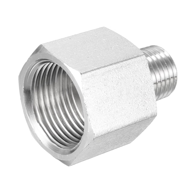 Adaptador de tubo a accesorio Unique Bargains, adaptador de manómetro 1/2 NPT macho x M14x1.5 hembra 1/4 NPT a M20X1.5