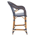 thumbnail image 4 of SAFAVIEH California Outdoor Patio Counter Stool w/ Arm, Navy, 4 of 11