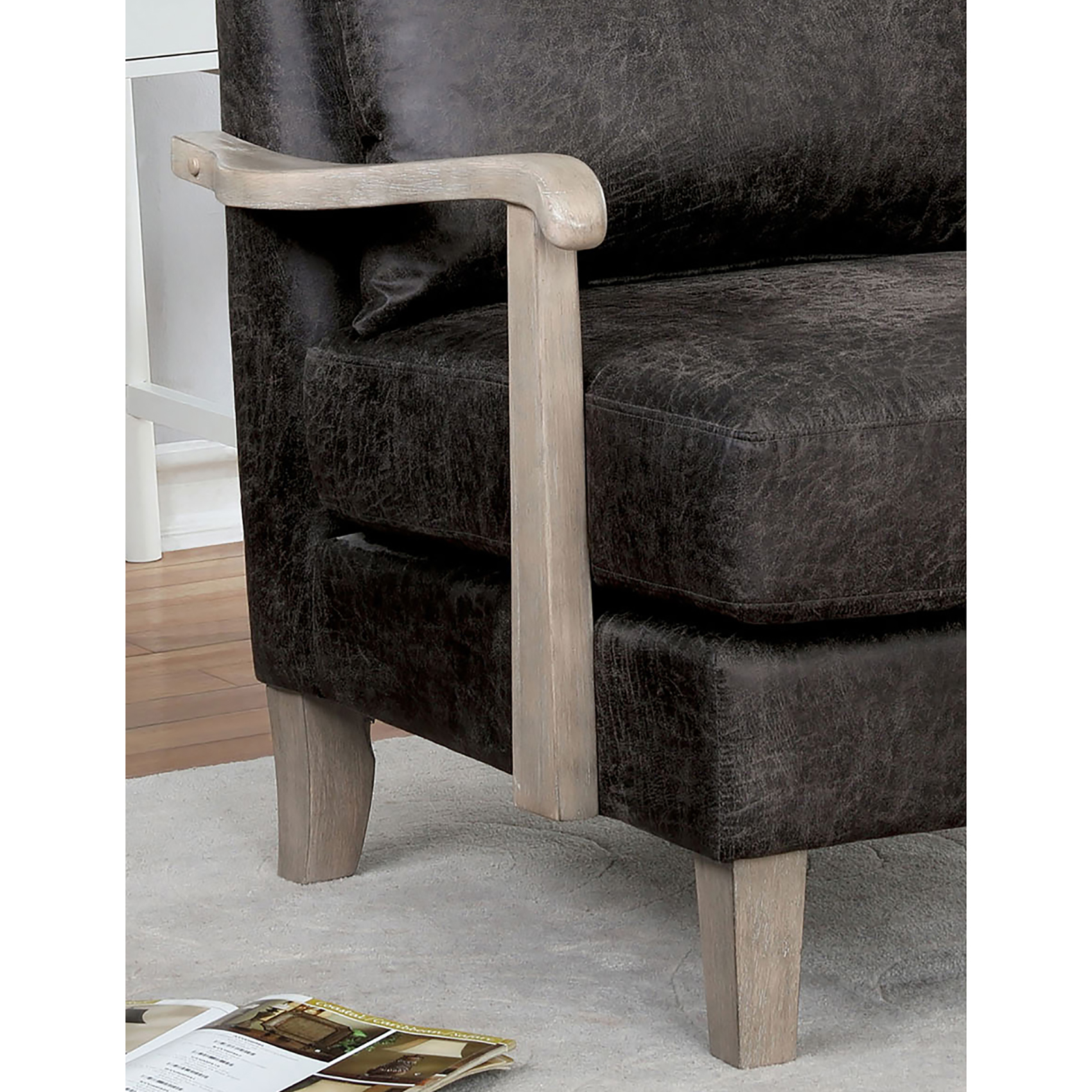 Furniture of America Khari Lounge Chair, Gray