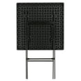 thumbnail image 3 of Elama Plastic Rattan Indoor/Outdoor Folding Square Dinner Table/Patio Table in Black, 3 of 5