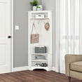 thumbnail image 3 of Prepac WSCC-0606-1 Corner Hall Tree with Storage, White, 3 of 8
