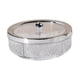 thumbnail image 3 of Bandeja para servir frutos secos, bandeja giratoria, transparente y decorativa. bola de plata, 3 of 8