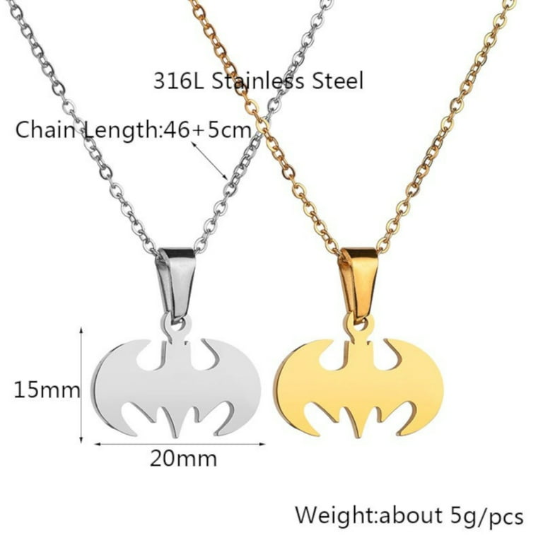 Batman Pendant Stainless Steel Small Necklace Jewelry 447 SS