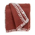 thumbnail image 1 of Parkland Collection THRE21080 52 x 67 in. Slubby Transitional Red Woven Handloom Throw, 1 of 1