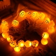 thumbnail image 3 of JTWEEN 2Pcs Halloween String Lights 9.8ft Pumpkin Hanging Fairy String Lights Waterproof Battery Powered Halloween Decoration String Lamps for Window Courtyard, 3 of 7