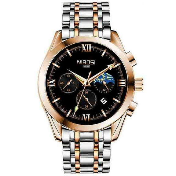 Nibosi Mens Watches Fashion Luxury Men Business Casual Stainless Steel Quartz Wrist Watch Male Calendar Clock Relogio Masculino - Quartz Wristwatches