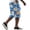 #02Orange, variant on Mens Tropical Hawaiian Corduroy Cargo Shorts Drawstring Waist Multi Pocket Knee Length Printed Casual Shorts For Summer Travel Holiday