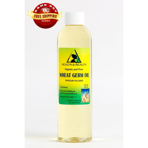 WHEAT GERM OIL REFINED ORGANIC CARRIER COLD PRESSED PREMIUM 100% PURE 8 OZ